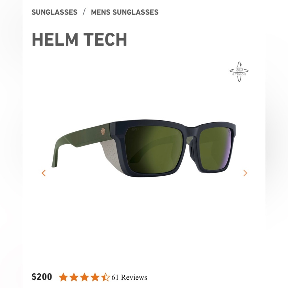 Men’s Spy Helm Tech Sunglasses